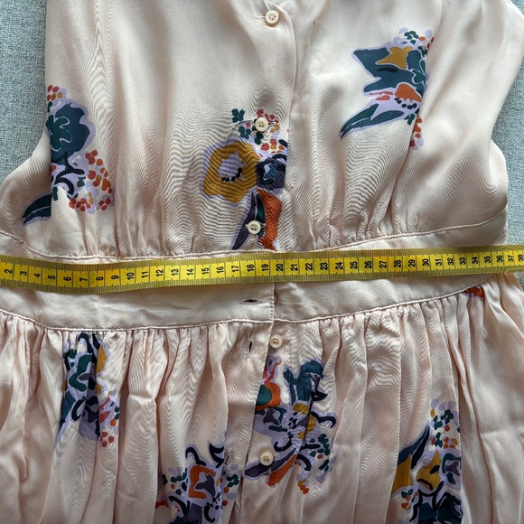 NWT Séssun Maeght Midi Floral Dress in Beige Size Large - Picture 7 of 11